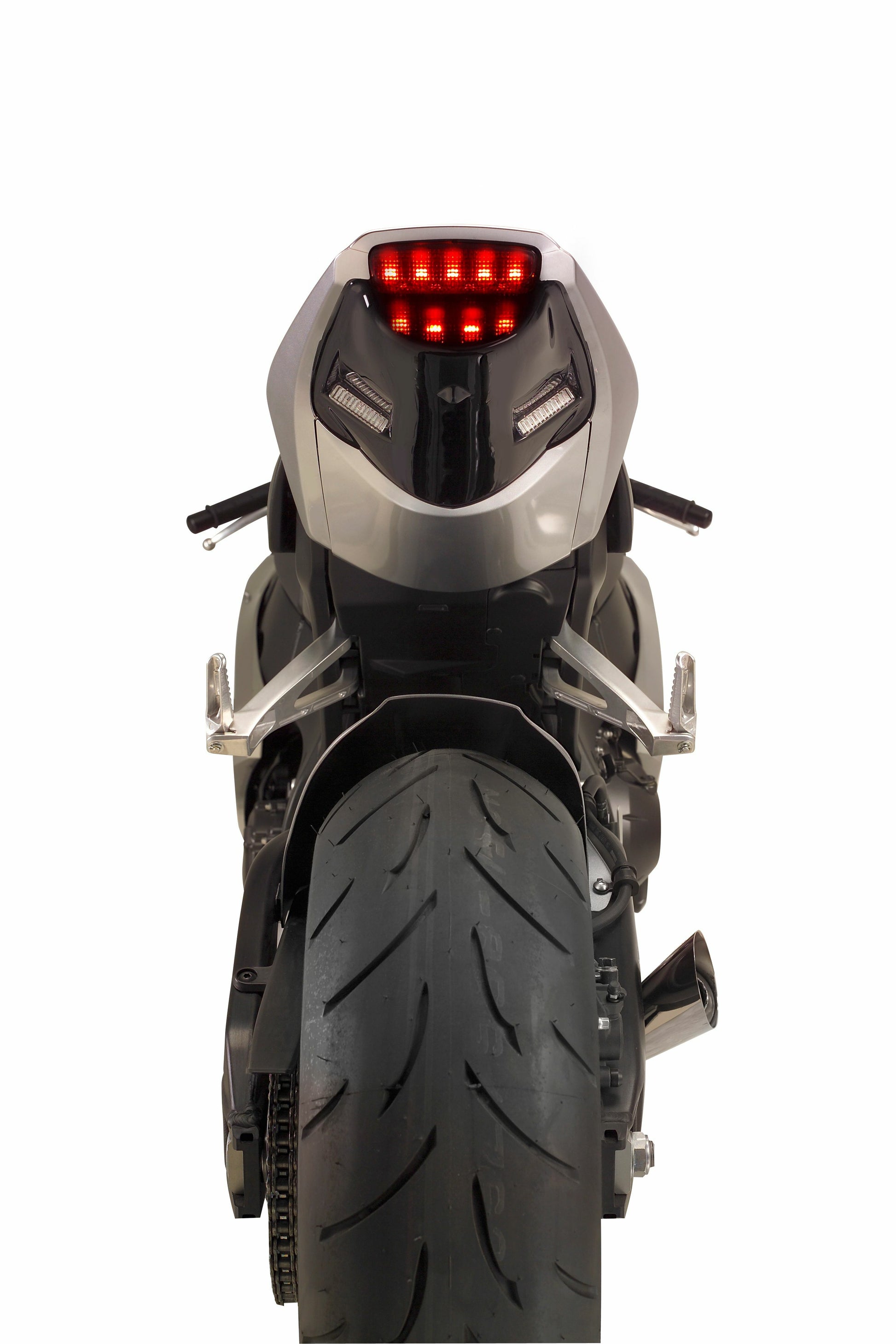 HOTBODIES OEM-Quality Smoke ABS License Plate Frame with Integrated LED Turn Signals for Honda CBR1000RR (2008-2011) | Part #40801-1106