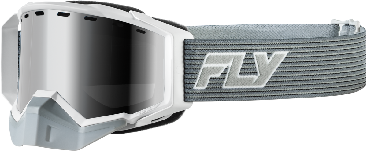 Fly Racing Zone Elite Snow Goggles with Polarized Smoke Lens - Grey and White
