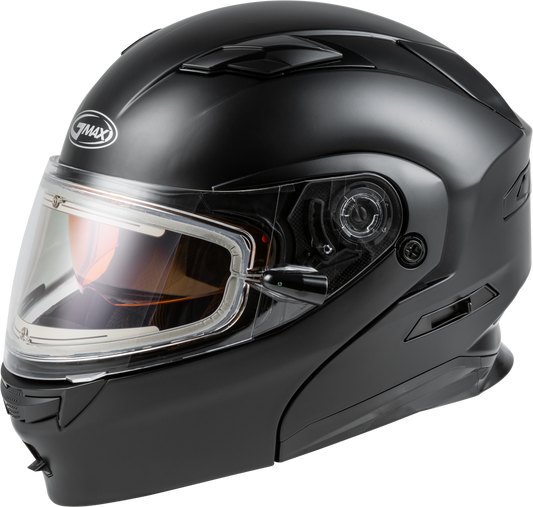 GMAX MD-01S Modular Snow Helmet with Electric Shield and LED Light - Matte Black, X-Small