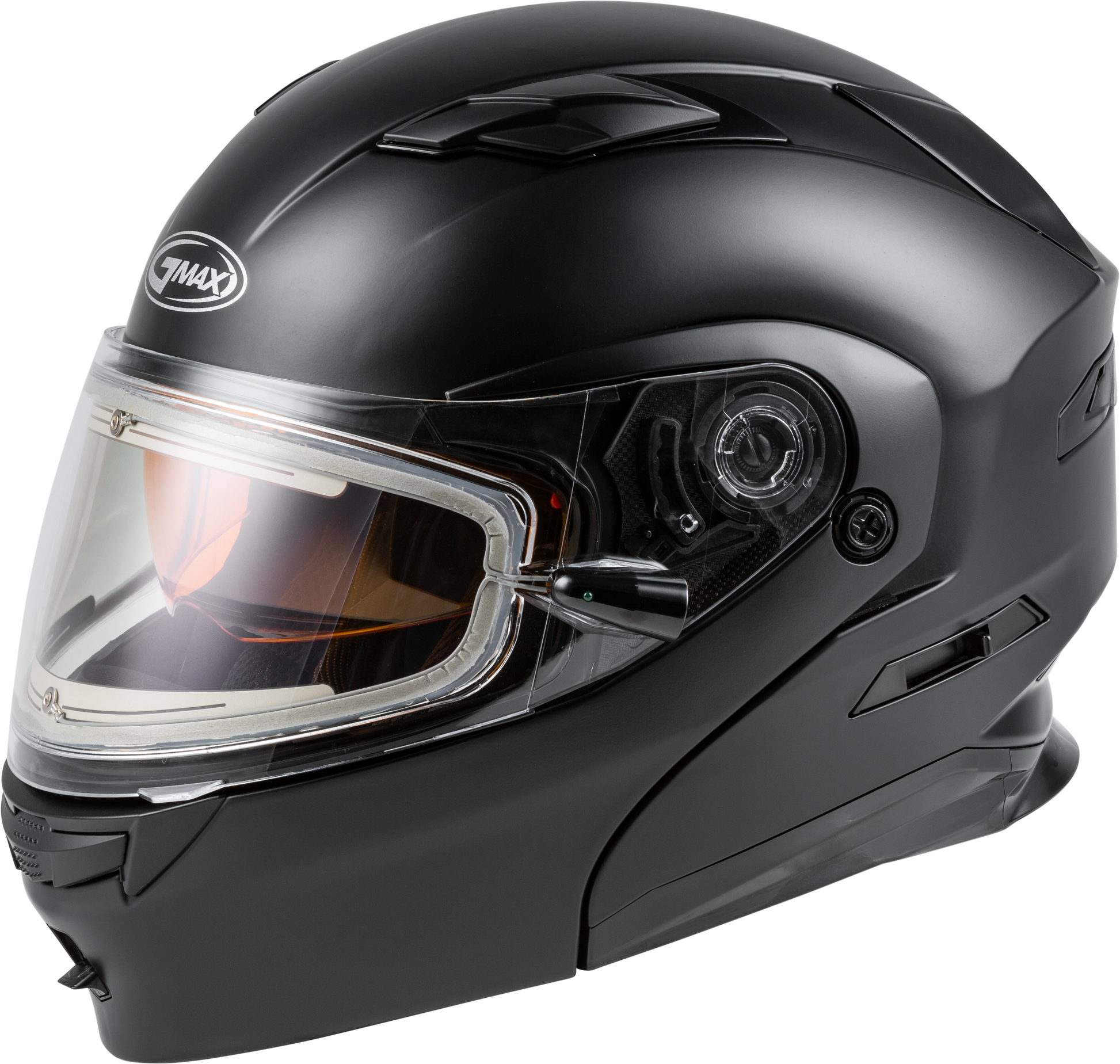 GMAX MD-01S Modular Snow Helmet with Electric Shield and LED Light, 2X-Large Matte Black