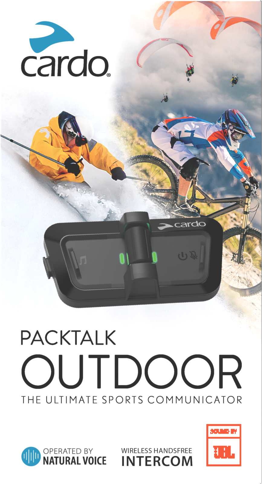 CARDO Packtalk Outdoor DUO Intercom System with JBL Sound and Waterproof Design