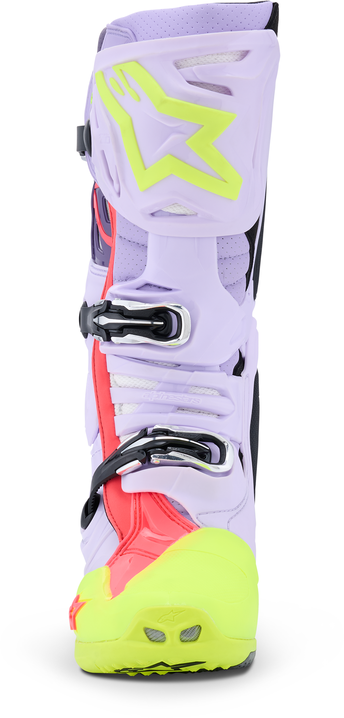 Alpinestars Tech 10 Supervented Offroad Boots US 12 Purple/Yellow Fluo/Diva Pink