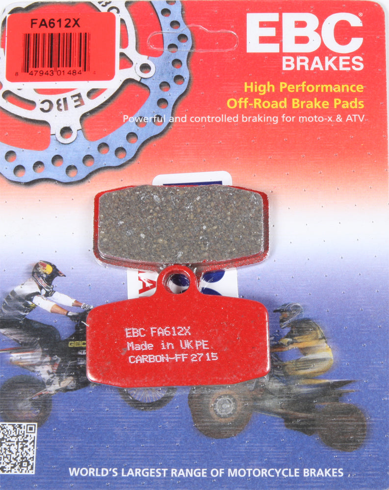 EBC Fa612X Carbon X Series Brake Pads for KTM and Husqvarna Offroad Motorcycles