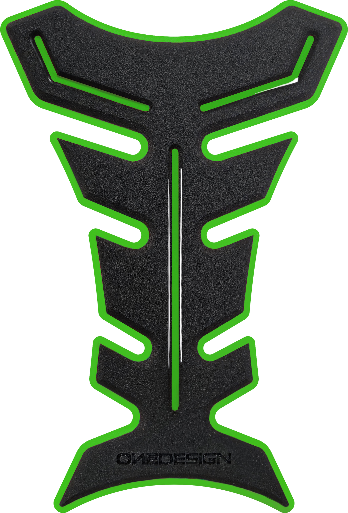 ONE EMBLEMS HDF9V Black and Green Tank Pad for Street Motorcycles