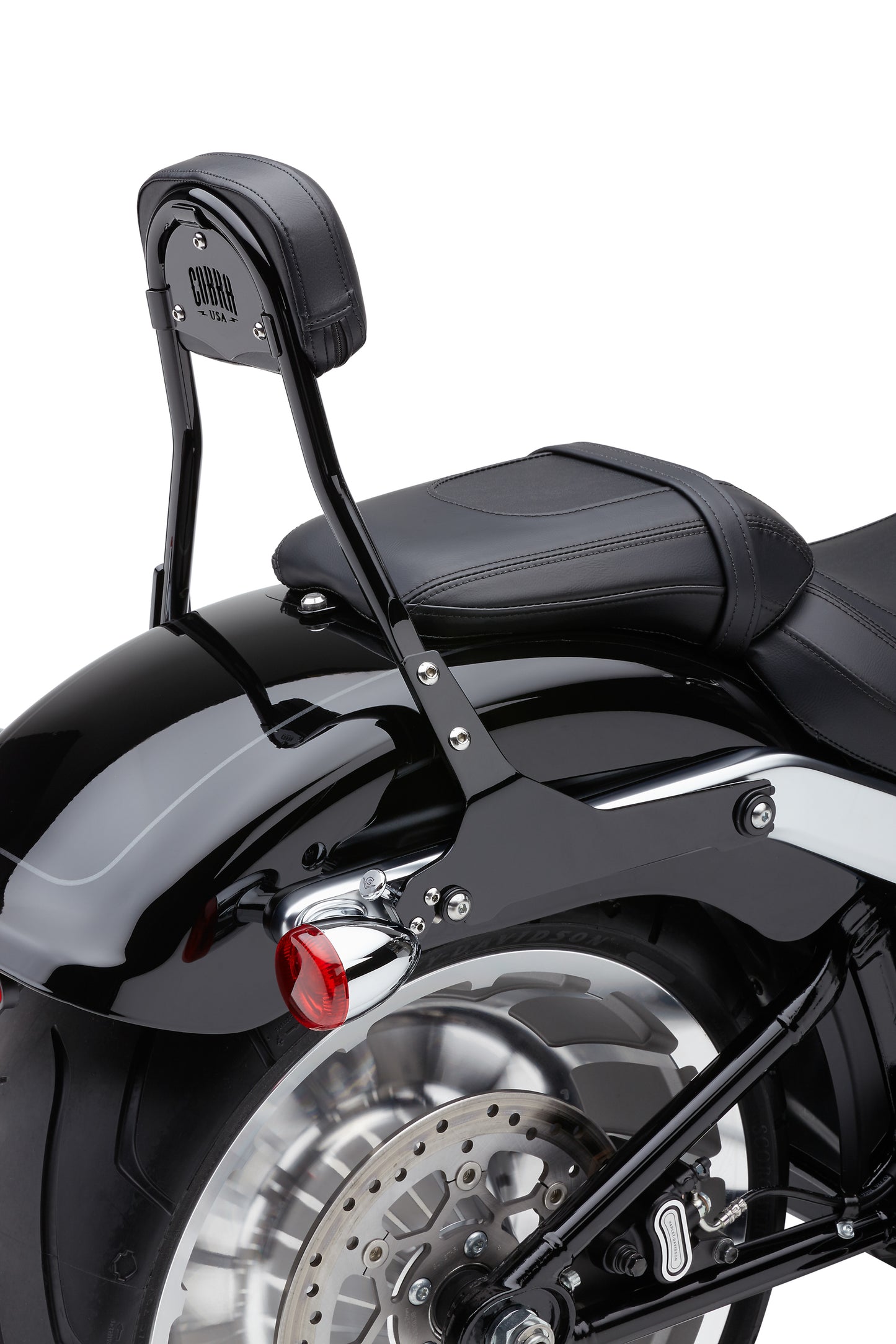 Cobra Detachable Backrest Round Black FLHC/S 18-25 for V-Twin Motorcycles