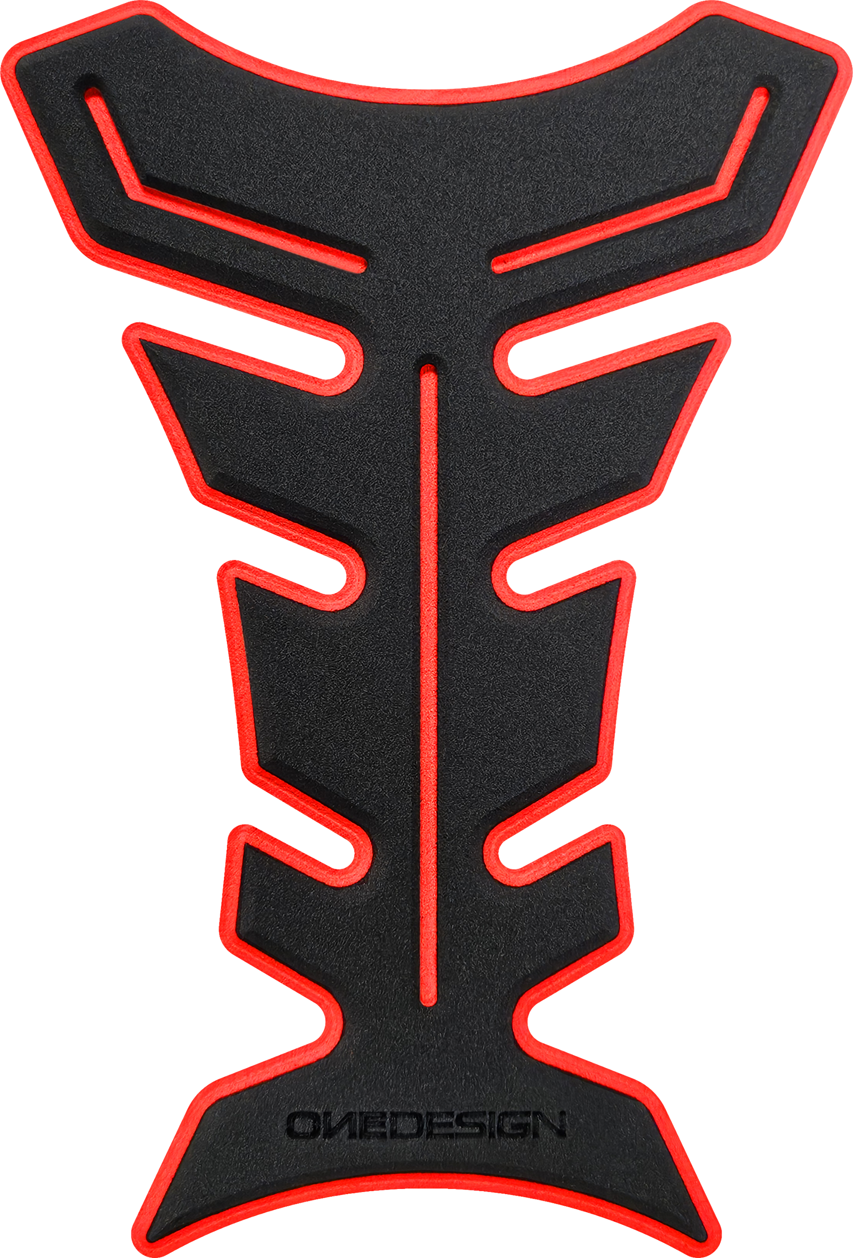 ONE EMBLEMS HDF9R Black and Red Tank Pad for Street Motorcycles