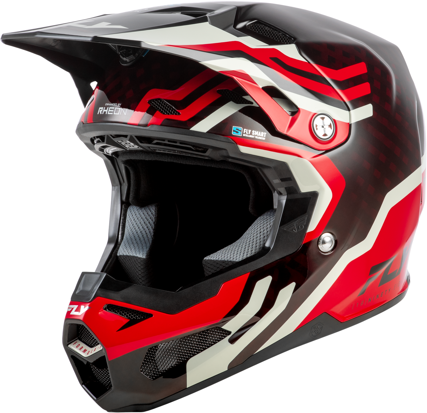 Fly Racing Formula S Carbon Byte Helmet 2X-Large Red Carbon/Red/Grey – Off-Road Safety and Advanced Crash Detection