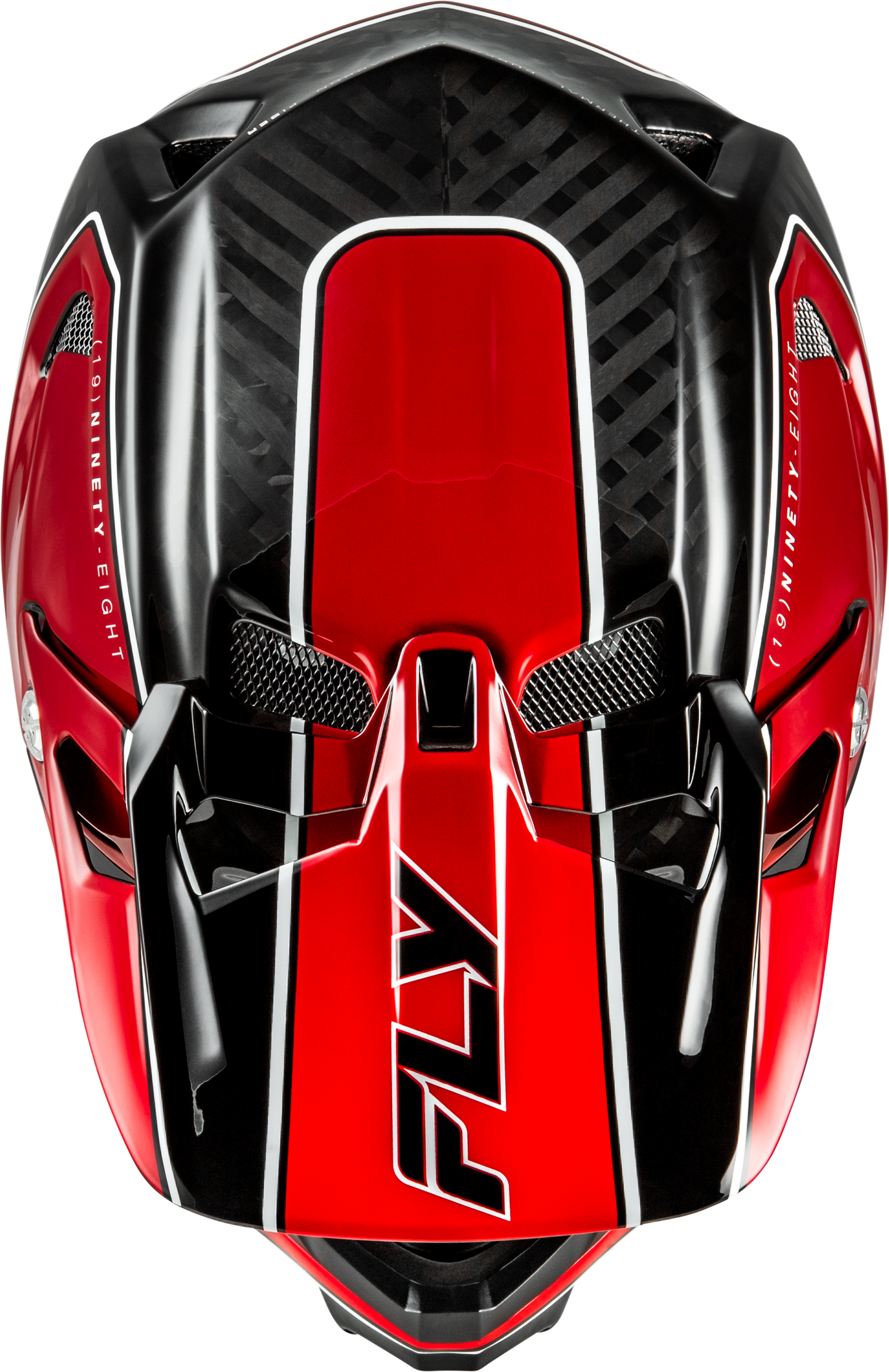 Fly Racing Werx R Flow Carbon Helmet Black Carbon/Red X-Small – Full-Face Bicycle Helmet for Adults