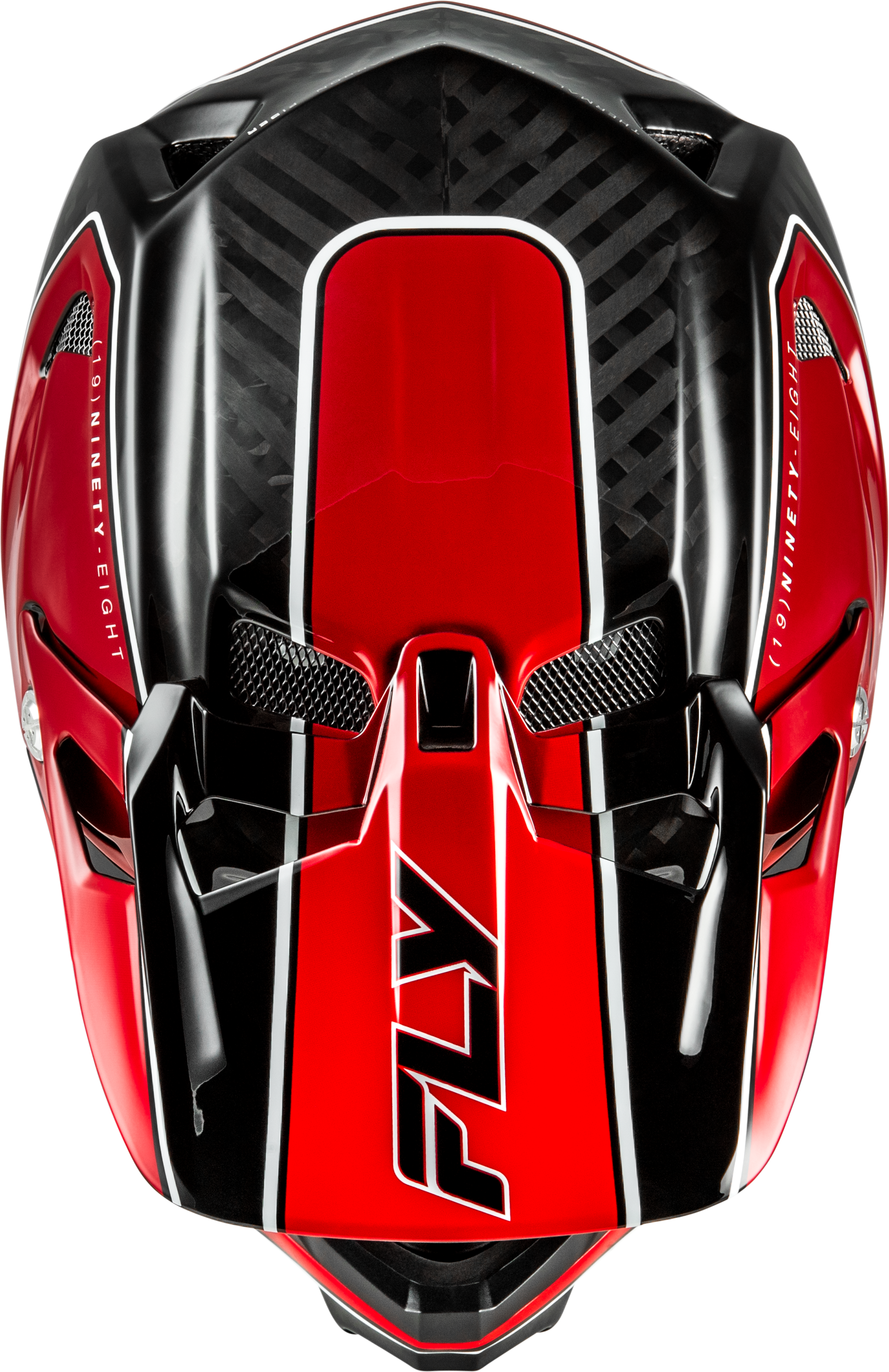 Fly Racing Werx R Flow Carbon Helmet Black Carbon/Red X-Small – Full-Face Bicycle Helmet for Adults