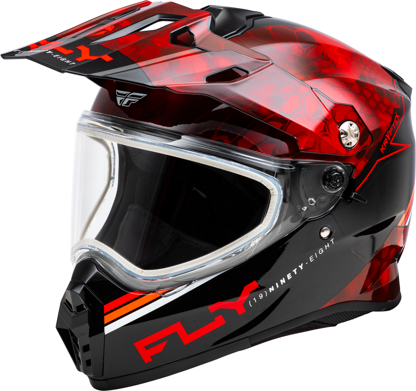 Fly Racing Trekker CW Conceal Full-Face Snow Helmet in Red/Black – Medium