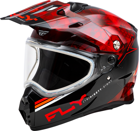 Fly Racing Trekker CW Conceal Full-Face Snow Helmet in Red/Black – Medium