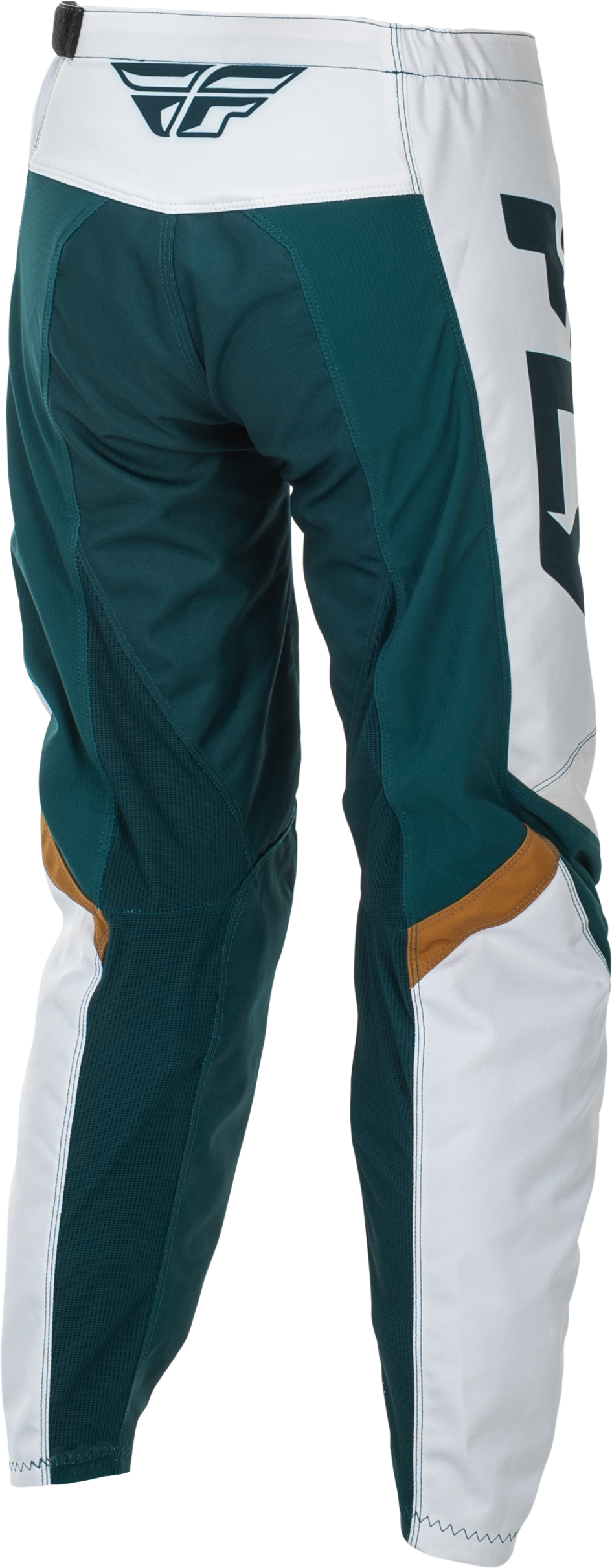 Fly Racing Women's F-16 Offroad Pants – Teal, White & Gold, Size US 07/08