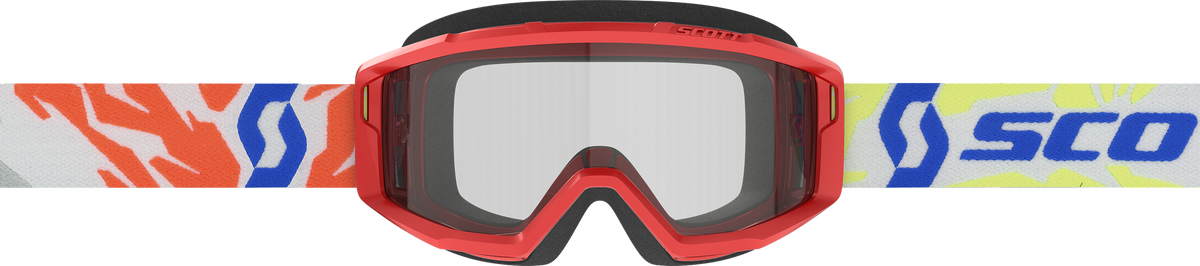 SCOTT Primal Youth Goggle Red with Clear Lens – Offroad Youth Motocross Eyewear
