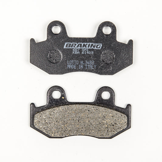 BRAKING Part Number 667SM1 Semi Metallic Brake Pad Set for Honda ATV/UTV Models