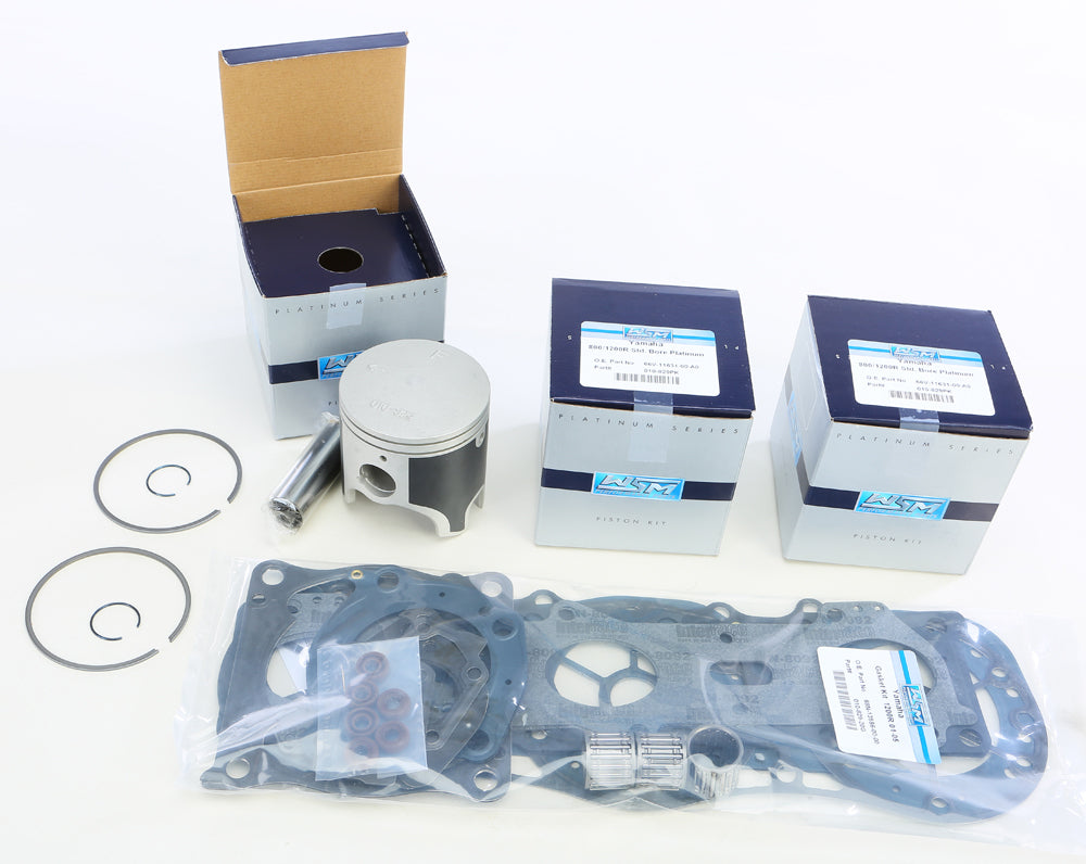 WSM 78-82920P Top End Rebuild Kit for Yamaha Watercraft — Pistons, Rings, Bearings & Gaskets