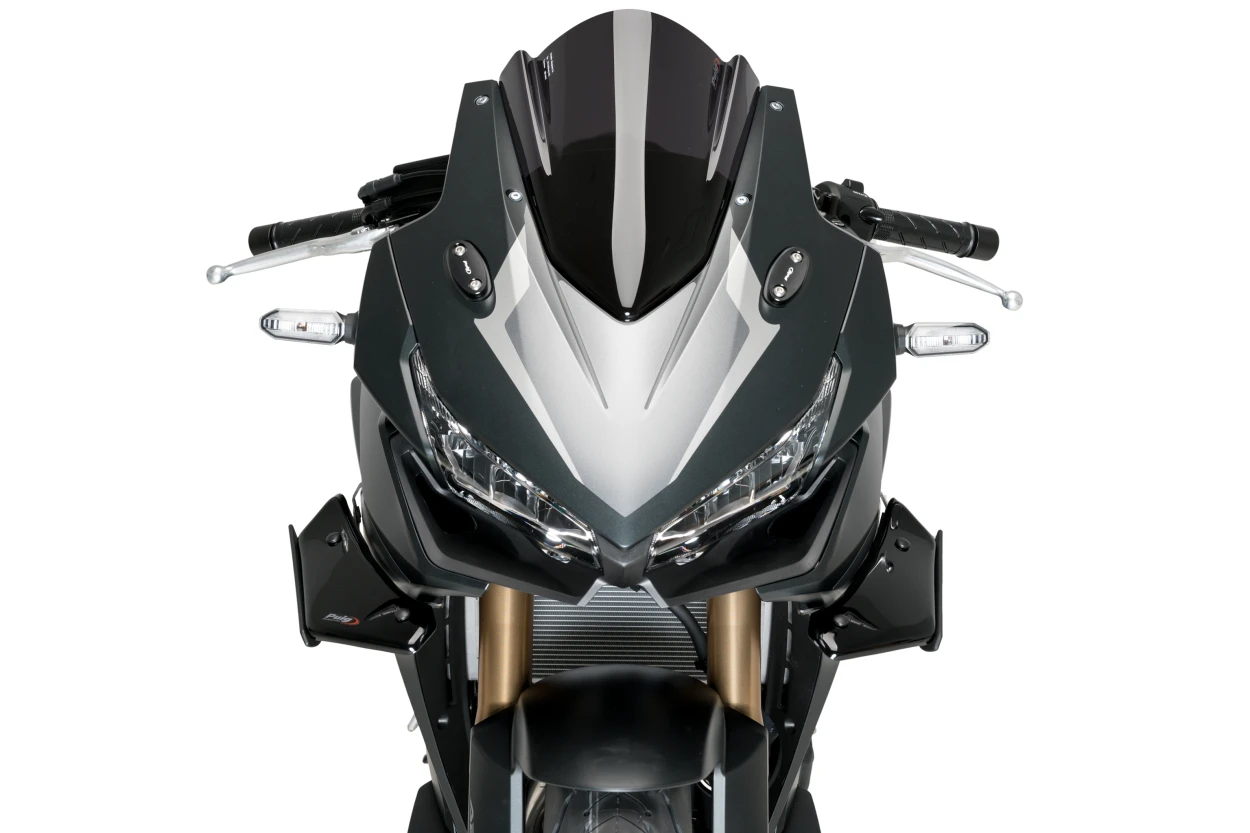 PUIG Sport Side Spoilers Black Hon for Motorcycle – Aerodynamic Body Accessories