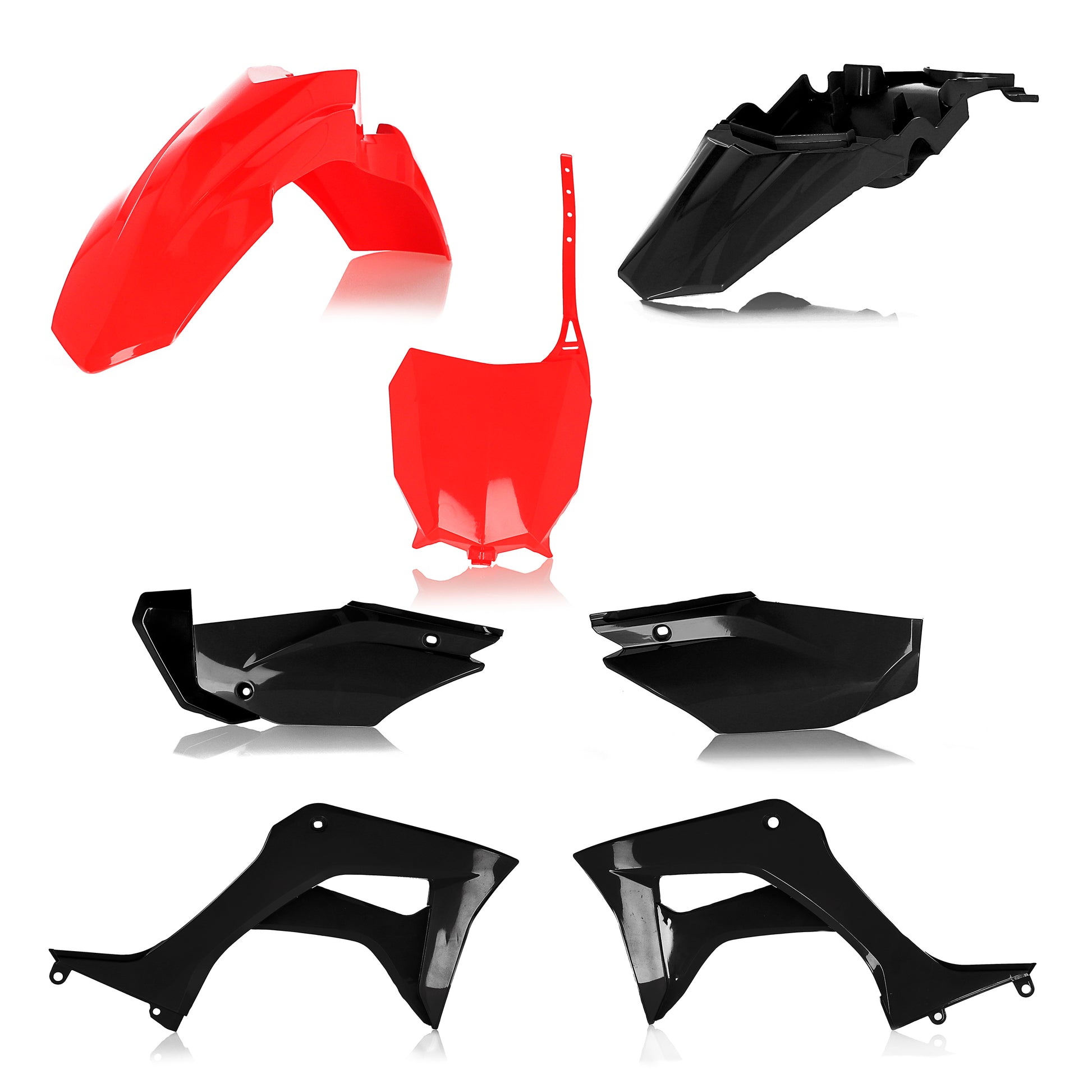 ACERBIS Full Plastic Kit for Honda CRF110F (2019-2025) in Red and Black