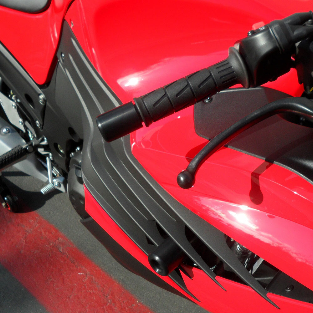 Shogun Bar End Sliders Black for Kawasaki ZX-6R and ZX-14R — Model 725-1409