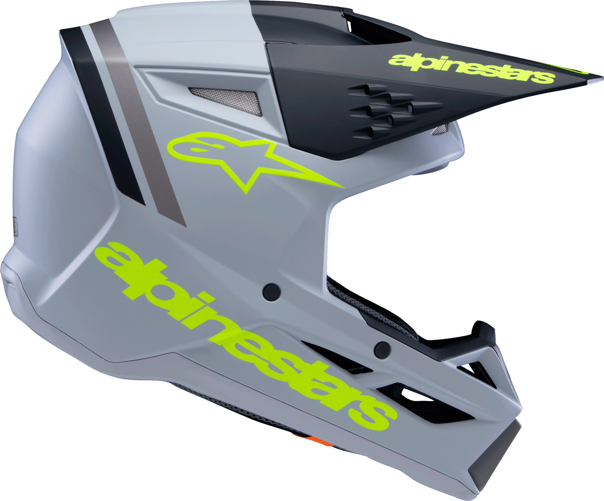 Alpinestars SM3 Youth Radium Off-Road Helmet - Grey/Black/Yellow Fluo, Youth Small
