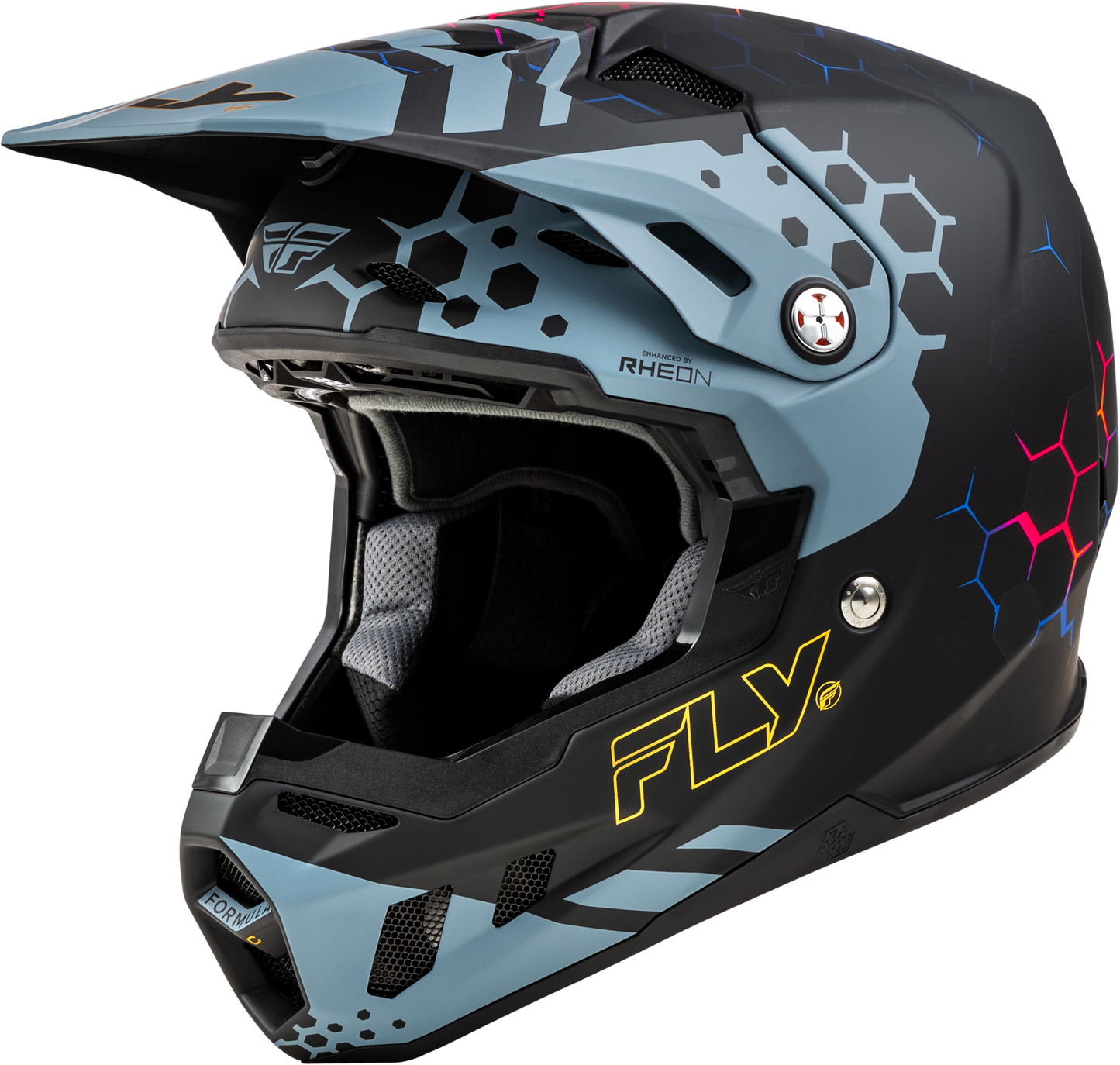 Fly Racing Formula CC Tektonic Offroad Full-Face Helmet Matte Black/Slate/Blue X-Large