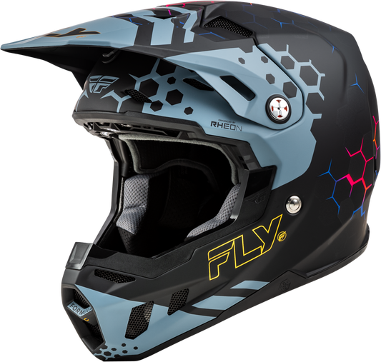 Fly Racing Formula CC Tektonic Offroad Full-Face Helmet Matte Black/Slate/Blue X-Large