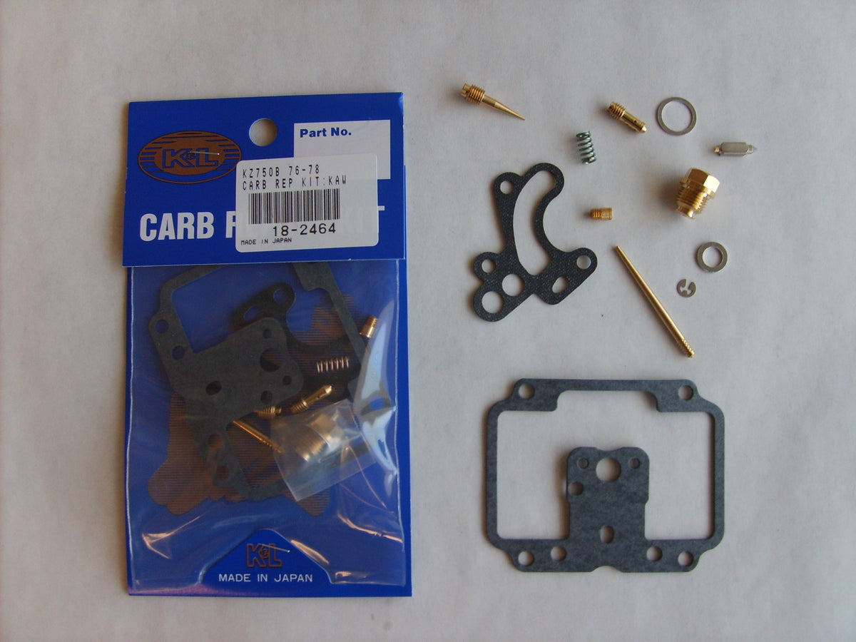 K&L Carburetor Repair Kit for Kawasaki KZ750B (1976-1979) - Complete OEM Rebuild Components