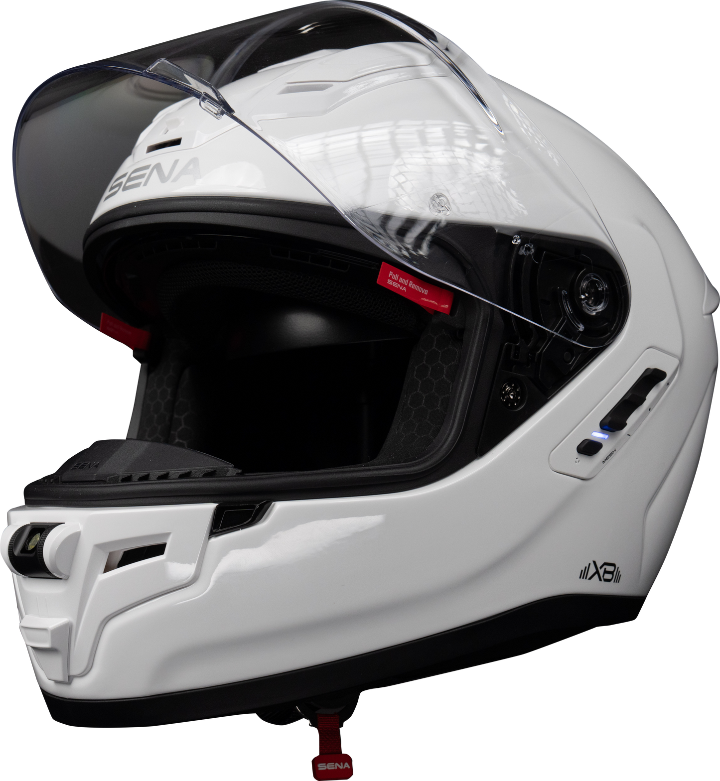 SENA Phantom XB Full-Face Helmet White Small with Bluetooth and Safety Features
