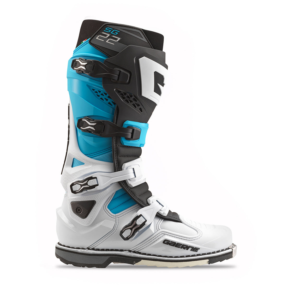 GAERNE SG 22 Offroad Boots Men’s US 09 White, Black & Light Blue