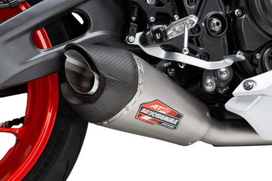 Yoshimura Part 13720AP520 AT2 Stainless Steel Slip-On Exhaust for Yamaha MT-07 and YZF-R7