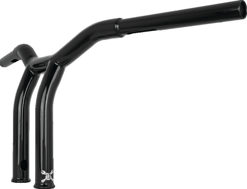 Burly Brand Dominator Raked Bar 10in - Gloss Black