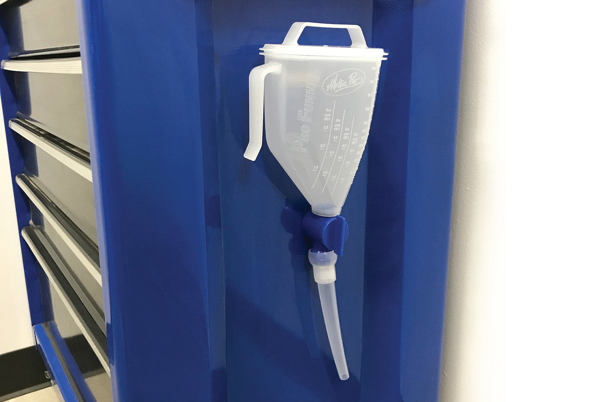 Motion Pro Pro Funnel with Integrated Shutoff Valve and Adjustable Spout