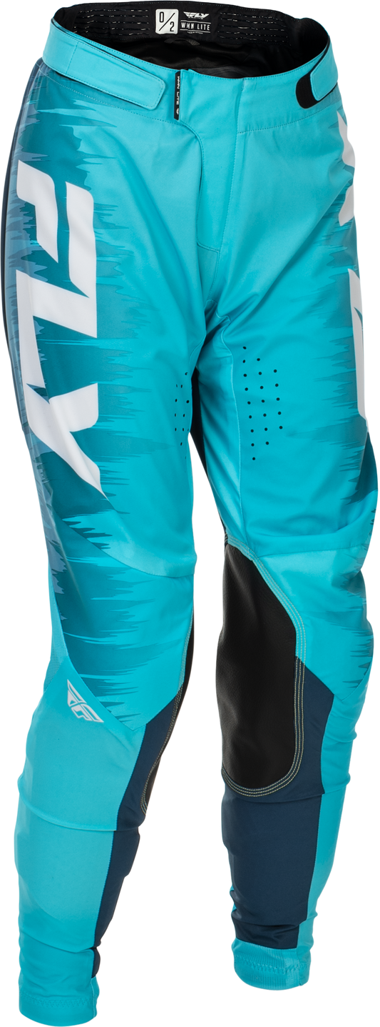 Fly Racing Women's Lite Offroad Pants – Aqua/Navy/White, Size US 07/08